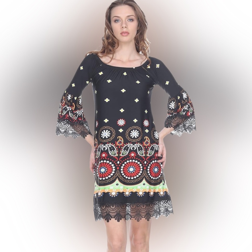 🌺White Mark Rakel 3/4 Sleeve Sheath Dress🌸🌺